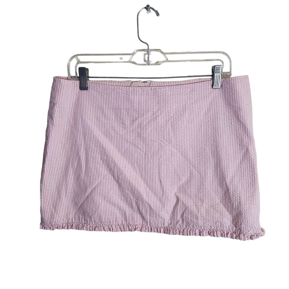 Lilly Pulitzer Callie Pink Seersucker Mini Pencil Skirt Size 10 - Picture 3 of 7